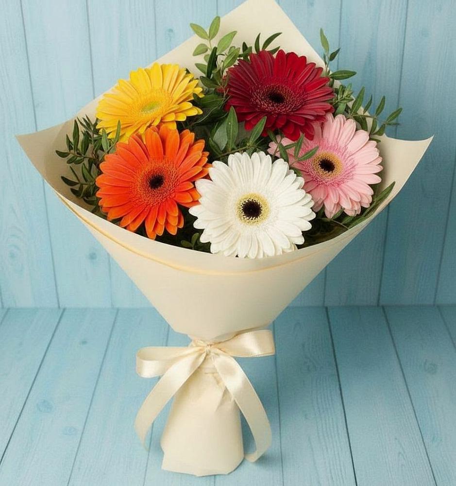 Букет цветов из: Герберы в Вад