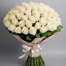 Букет 101 беля роза Белоснежка в Вад