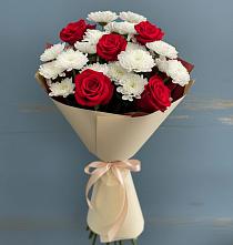 Букет цветов из:  Розы и Хризантемы в Вад