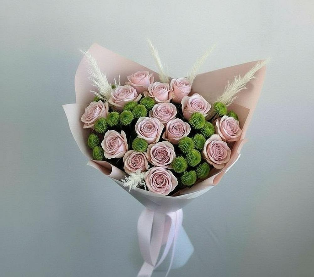 Букет цветов из: Розы и Хризантемы в Вад