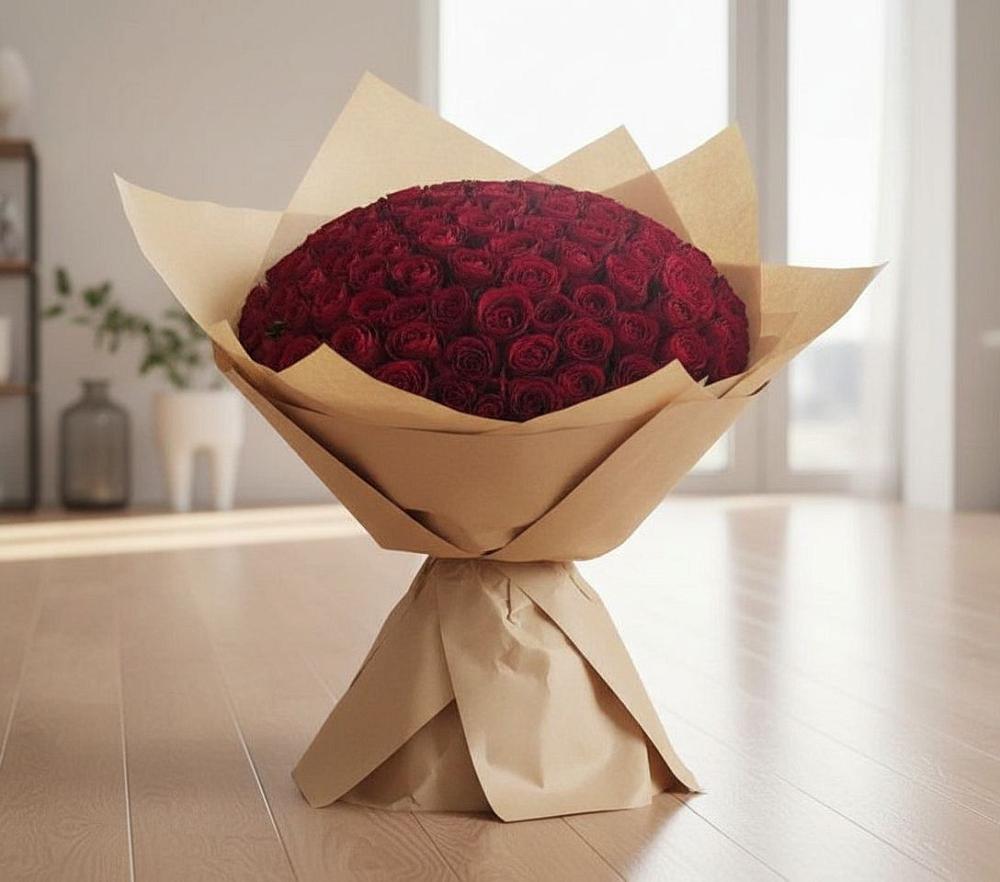 Букет 101 Красная роза в Вад