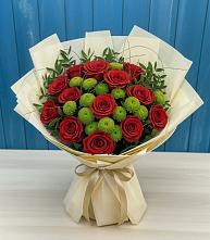 Букет цветов из:  Розы и Хризантемы в Вад