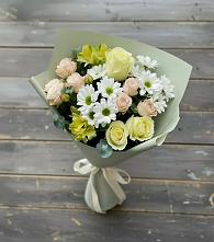 Букет цветов из:  Альстромерии, Розы и Хризантемы в Вад