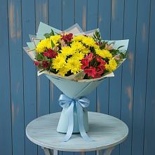 Букет цветов из:  Альстромерии и Хризантемы в Вад